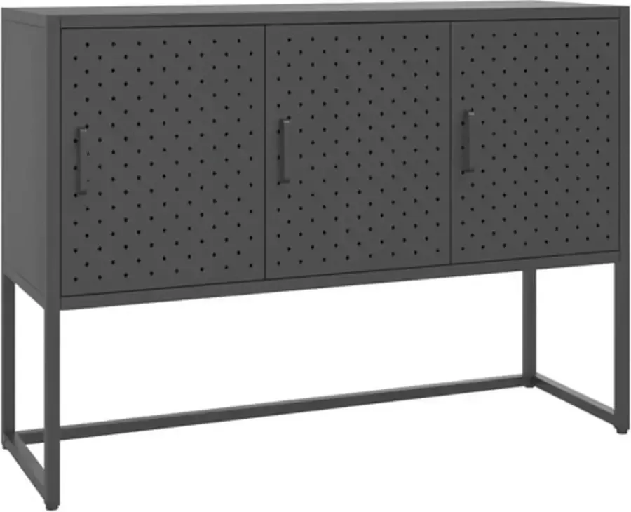 VidaXL -Dressoir-105x35x75-cm-staal-antracietkleurig - Foto 3