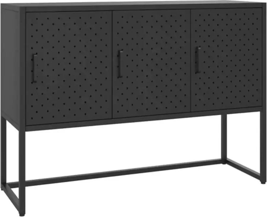 VidaXL -Dressoir-105x35x75-cm-staal-zwart - Foto 2