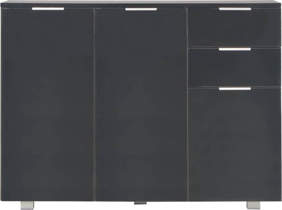 VidaXL -Dressoir-107x35x80 5-cm-hoogglans-zwart - Foto 2