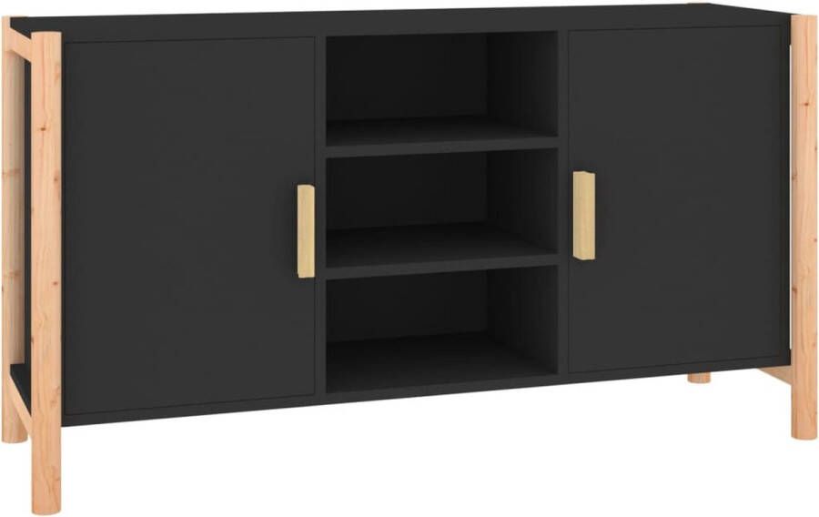 VidaXL -Dressoir-107x38x60-cm-bewerkt-hout-zwart - Foto 4