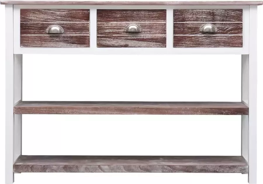 VidaXL -Dressoir-108x30x76-cm-massief-paulowniahout-antiekbruin