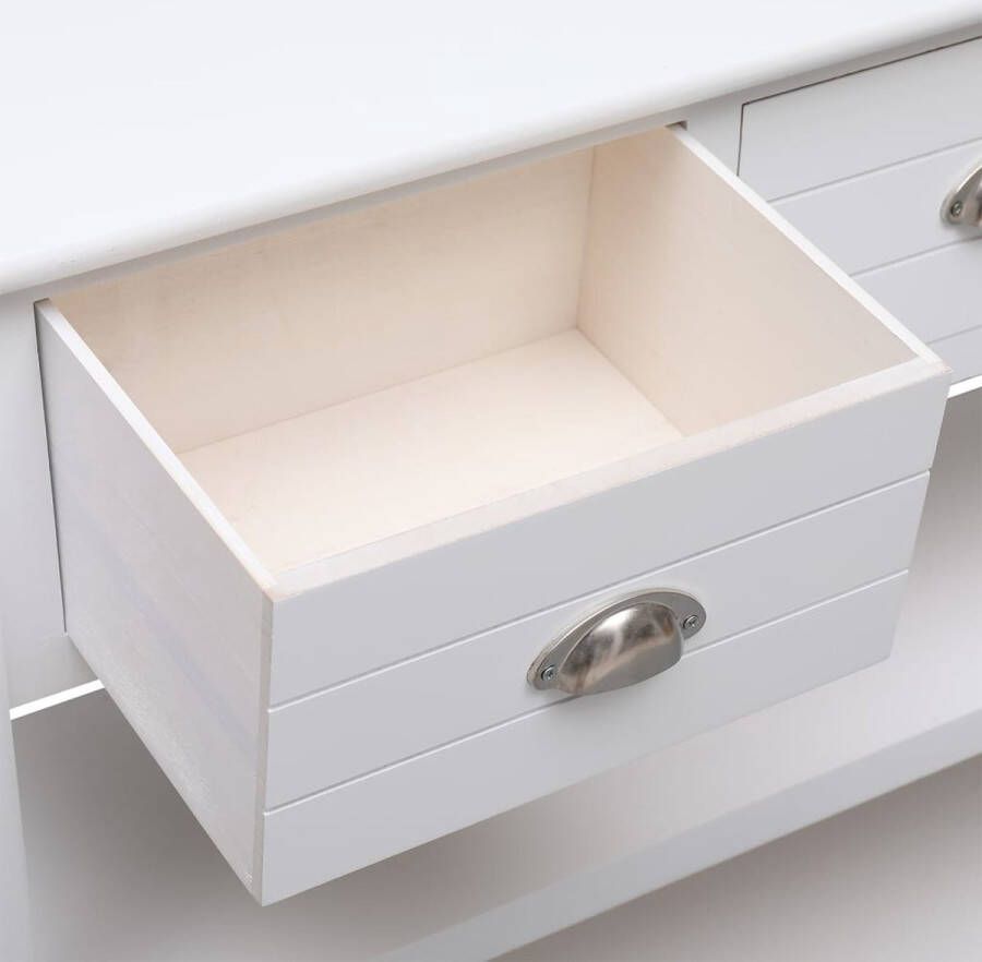 VidaXL -Dressoir-108x30x76-cm-massief-paulowniahout-wit
