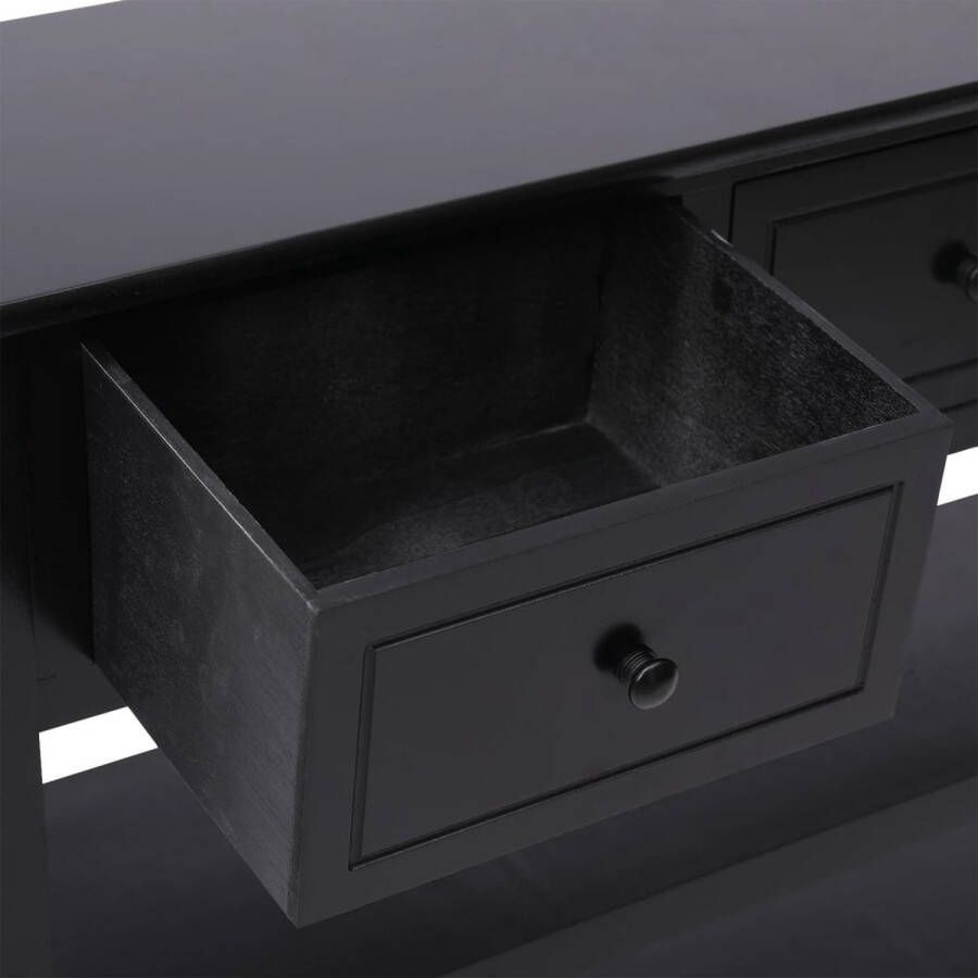 VidaXL -Dressoir-108x30x76-cm-massief-paulowniahout-zwart