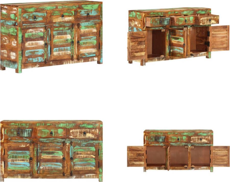 VidaXL Dressoir 110x30x65 cm massief gerecycled hout Dressoir Dressoirs Bijzetkast Consolekast