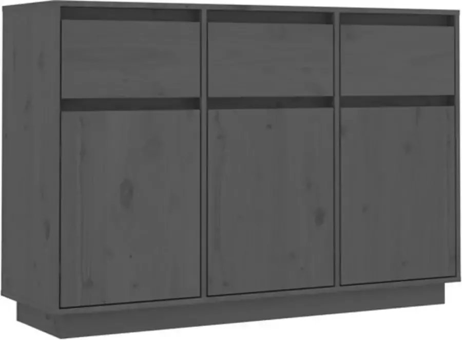 VidaXL -Dressoir-110x34x75-cm-massief-grenenhout-grijs - Foto 2