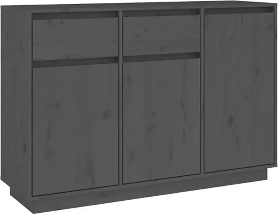 VidaXL -Dressoir-110x34x75-cm-massief-grenenhout-grijs - Foto 2