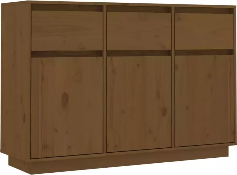 VidaXL -Dressoir-110x34x75-cm-massief-grenenhout-honingbruin - Foto 2