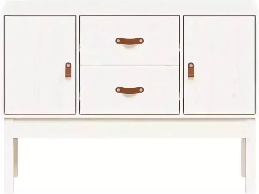 VidaXL -Dressoir-110x40x78-cm-massief-grenenhout-wit - Foto 6