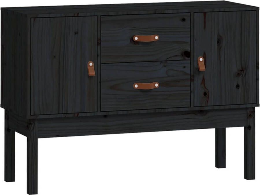 VidaXL -Dressoir-110x40x78-cm-massief-grenenhout-zwart - Foto 3