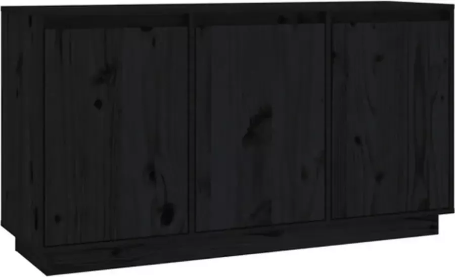 VidaXL -Dressoir-111x34x60-cm-massief-grenenhout-zwart - Foto 2