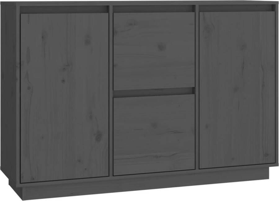VidaXL -Dressoir-111x34x75-cm-massief-grenenhout-grijs - Foto 2