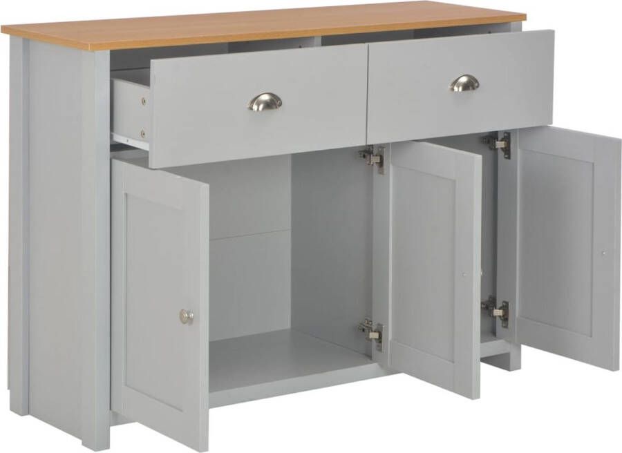 VidaXL -Dressoir-112x35x81-cm-grijs - Foto 3