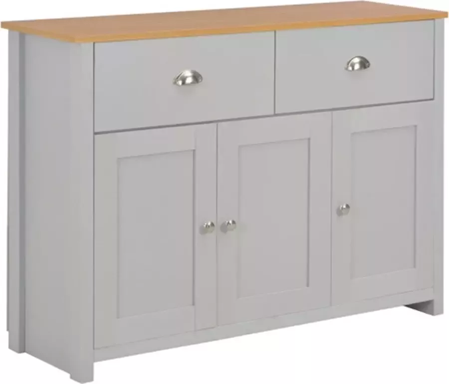 VidaXL -Dressoir-112x35x81-cm-grijs - Foto 4