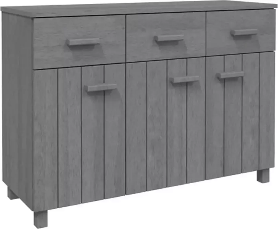 VidaXL -Dressoir-HAMAR-113x40x80-cm-massief-grenenhout-donkergrijs - Foto 2