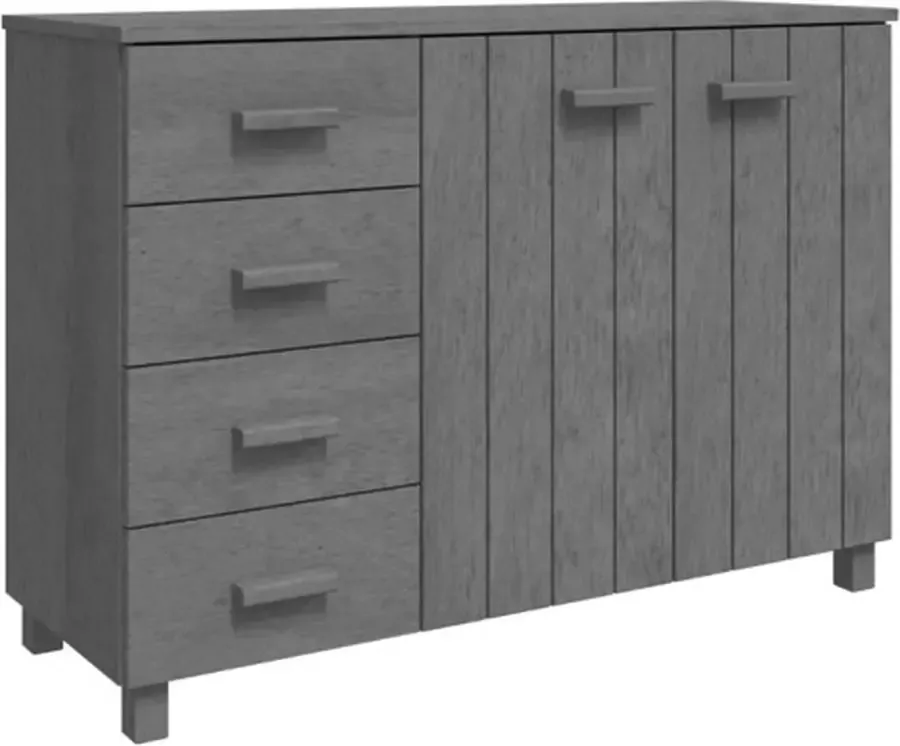 VidaXL -Dressoir-HAMAR-113x40x80-cm-massief-grenenhout-donkergrijs - Foto 3