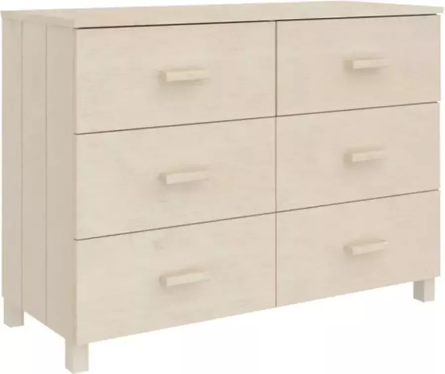 VidaXL -Dressoir-HAMAR-113x40x80-cm-massief-grenenhout-honingbruin - Foto 4