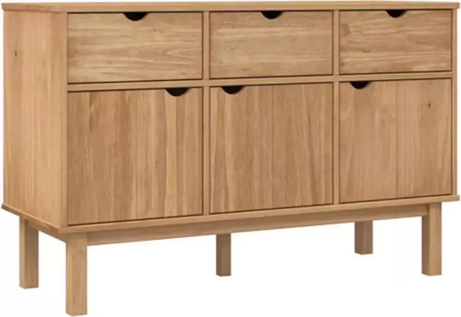 VidaXL -Dressoir-OTTA-114x43x73 5-cm-massief-grenenhout - Foto 2