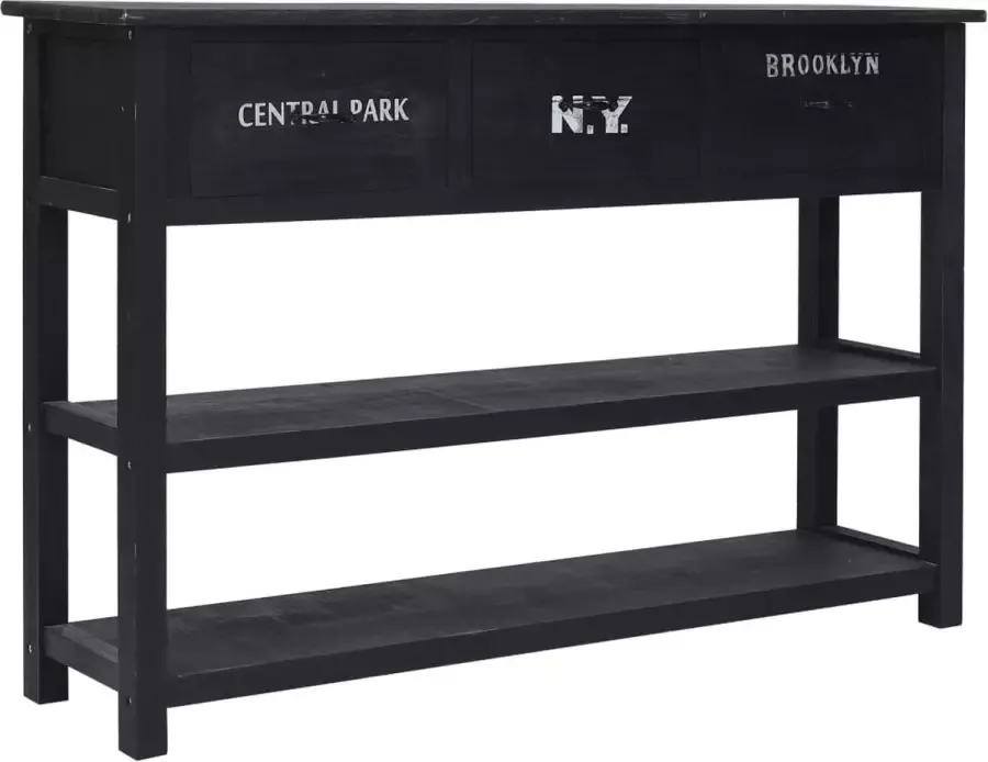 VidaXL Dressoir 115x30x76 cm hout zwart - Foto 1