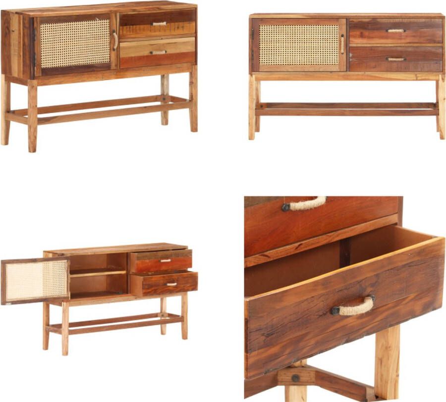 VidaXL Dressoir 118x30x76 cm massief gerecycled hout Dressoir Dressoirs Kast Kasten