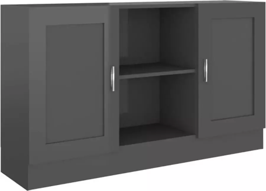 VidaXL -Dressoir-120x30 5x70-cm-spaanplaat-hoogglans-grijs - Foto 2