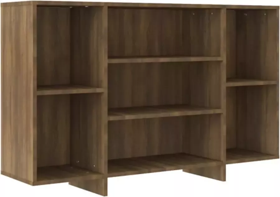 VidaXL -Dressoir-120x30x75-cm-bewerkt-hout-bruin-eikenkleur - Foto 4