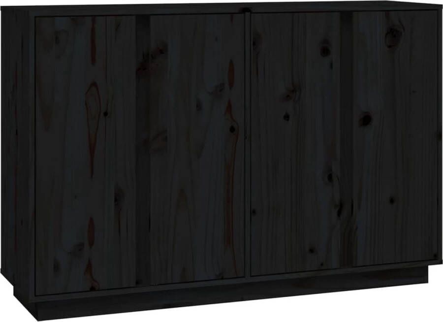 VidaXL -Dressoir-120x35x80-cm-massief-grenenhout-zwart - Foto 4