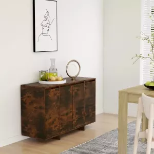 VidaXL Dressoir 120x41x75 cm spaanplaat smoked eiken