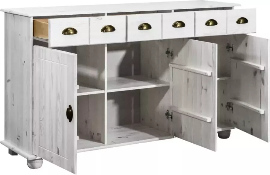 VidaXL -Dressoir-134x39x79 5-cm-massief-grenenhout