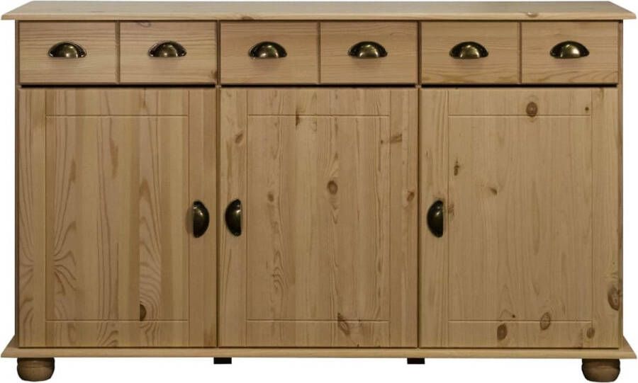 VidaXL -Dressoir-134x39x79 5-cm-massief-grenenhout - Foto 3