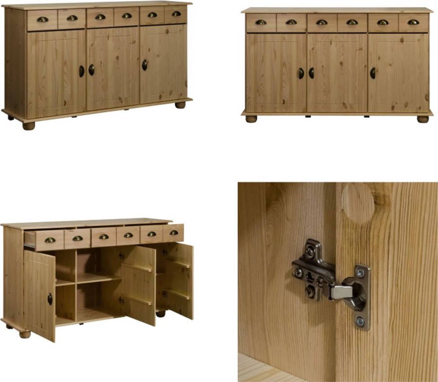 VidaXL Dressoir 134x39x79-5 cm massief grenenhout Dressoir Dressoirs Kast Kasten