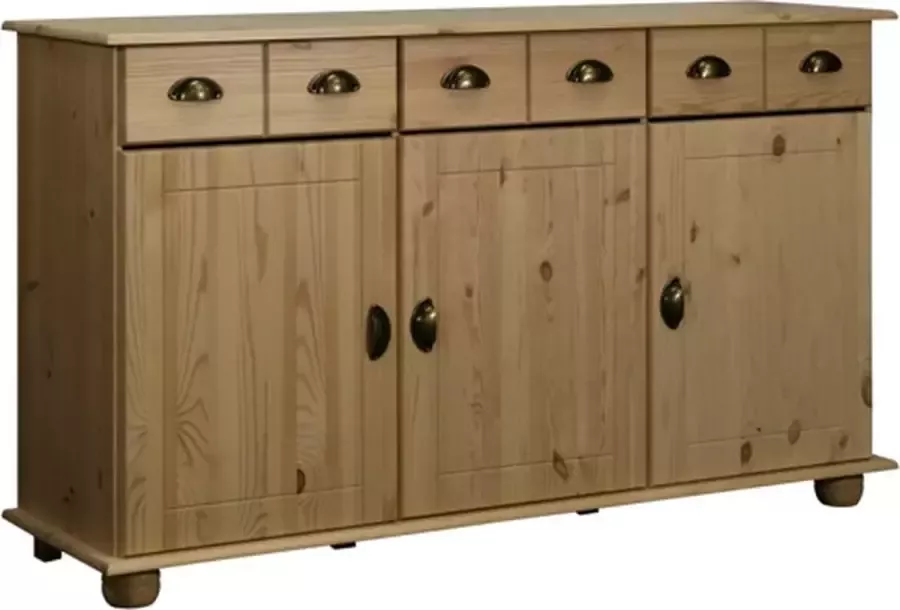 VidaXL -Dressoir-134x39x79 5-cm-massief-grenenhout - Foto 4