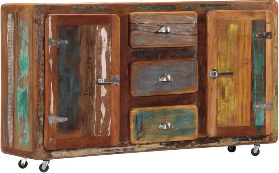 VidaXL Dressoir Massief Gerecycled Hout 150 cm Dressoir Vintage Meubels Landelijke Stijl Rustic Furniture Houten Dressoir - Foto 2