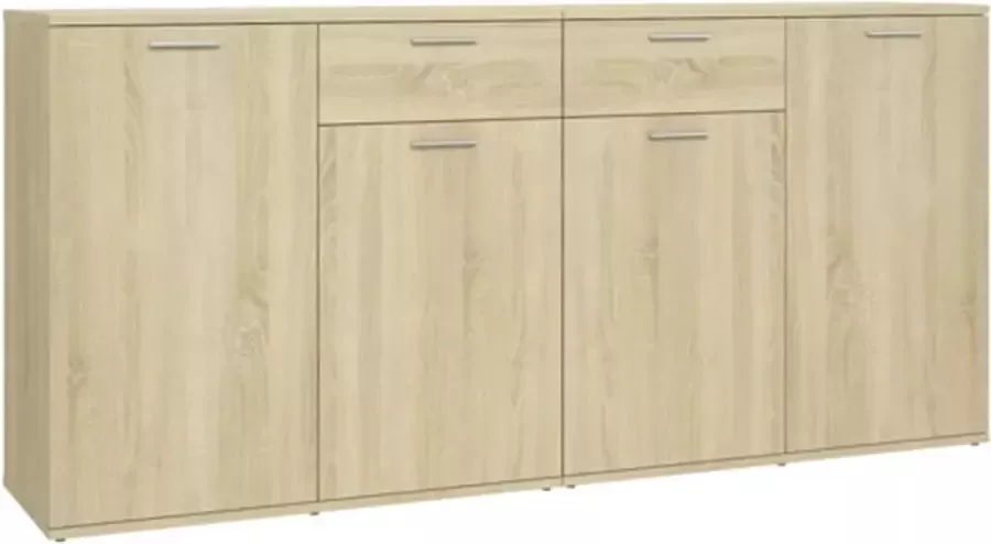 VidaXL Dressoir 160x36x75 cm bewerkt hout sonoma eikenkleurig - Foto 4