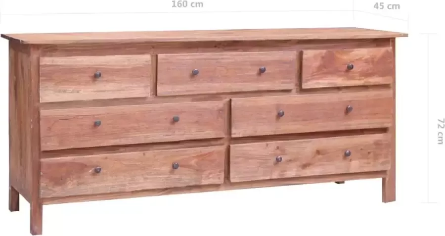 VidaXL Dressoir 160x45x72 cm massief gerecycled hout