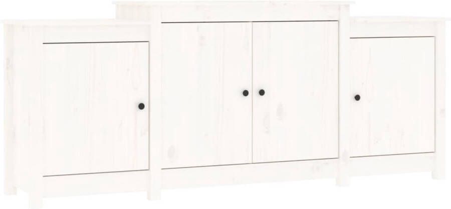 VidaXL -Dressoir-164x37x68-cm-massief-grenenhout-wit - Foto 2