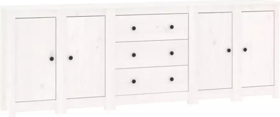 VidaXL -Dressoir-230x35x80-cm-massief-grenenhout-wit - Foto 4