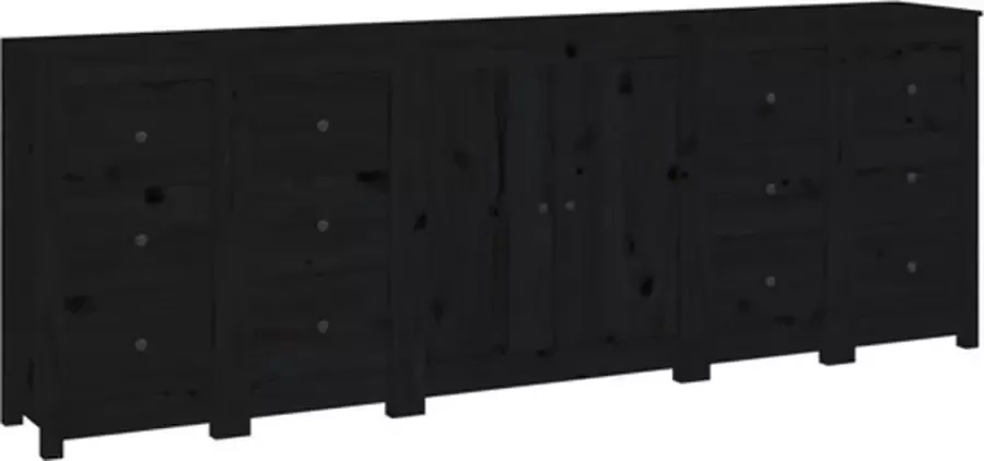 VidaXL -Dressoir-230x35x80-cm-massief-grenenhout-zwart - Foto 7