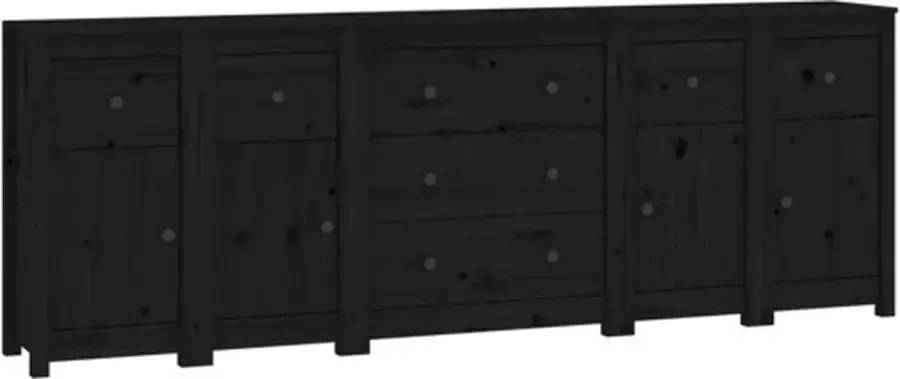 VidaXL -Dressoir-230x35x80-cm-massief-grenenhout-zwart - Foto 5