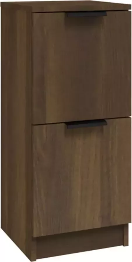 VidaXL Dressoir Bruin Eiken 30x30x70 cm Dressoir Opbergkast Houten Kast Bruine Eiken Minimalistisch - Foto 3