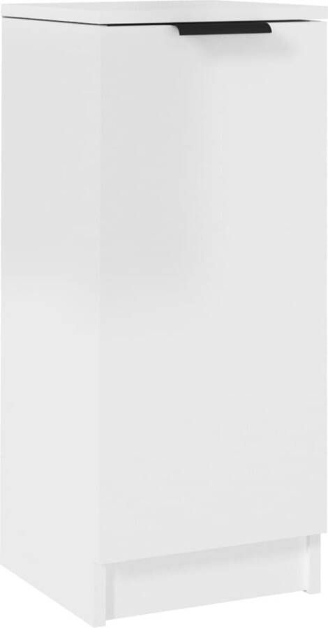 VidaXL -Dressoir-30x30x70-cm-bewerkt-hout-hoogglans-wit - Foto 2