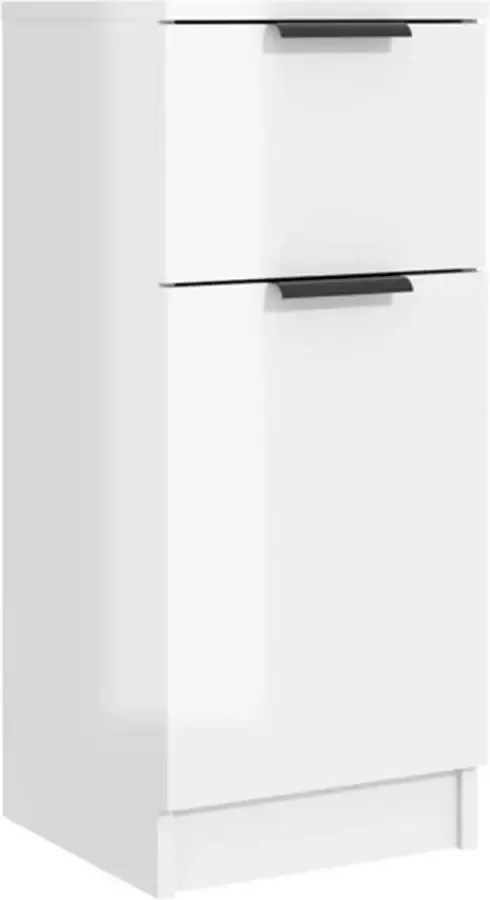 VidaXL -Dressoir-30x30x70-cm-bewerkt-hout-hoogglans-wit - Foto 4