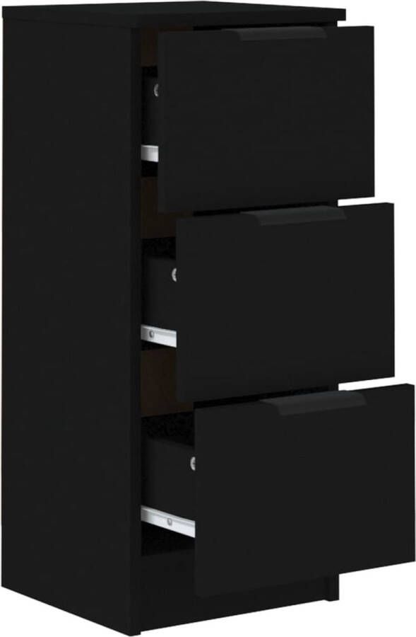 VidaXL -Dressoir-30x30x70-cm-bewerkt-hout-zwart - Foto 4