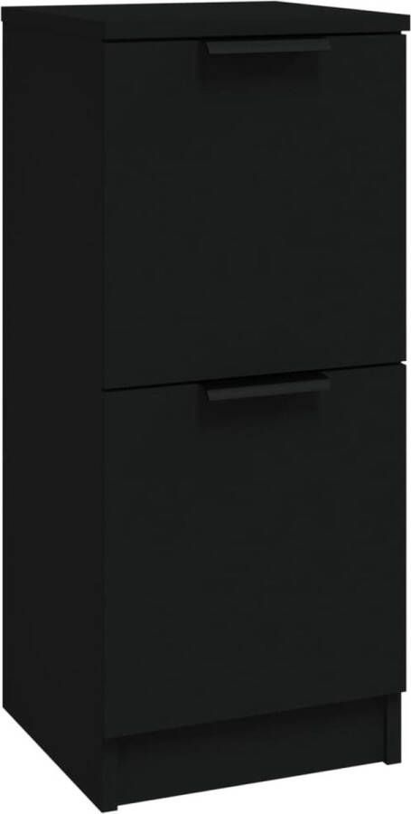 VidaXL Dressoir 30x30x70 cm Zwart Bewerkt Hout Bijzetkast Dressoir Houten Kast Opbergkast Multifunctionele Kast - Foto 2