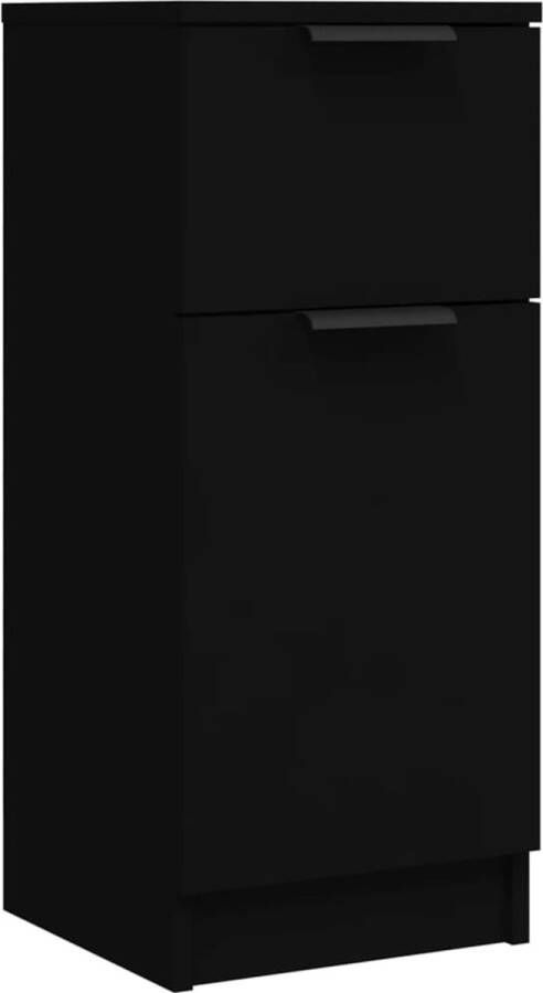 VidaXL Dressoir 30x30x70 cm Zwart Bewerkt Hout Bijzetkast Dressoir Houten Kast Opbergkast Multifunctionele Kast