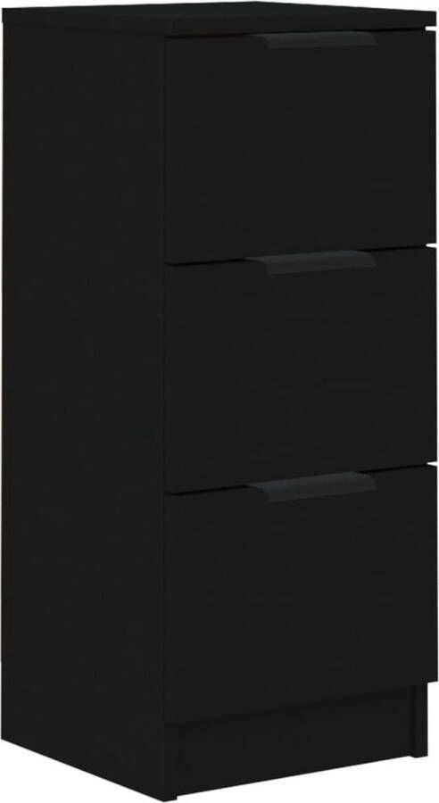 VidaXL -Dressoir-30x30x70-cm-bewerkt-hout-zwart - Foto 3