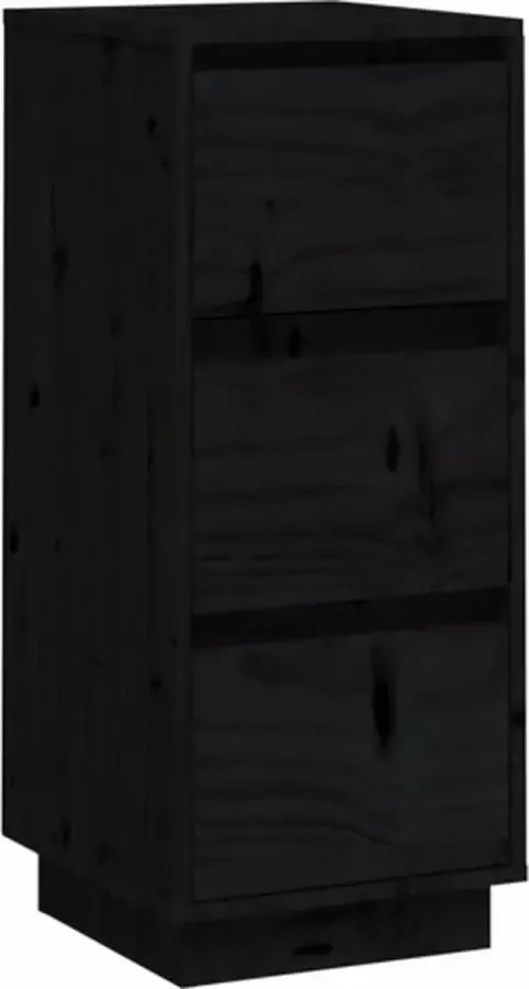 VidaXL -Dressoir-32x34x75-cm-massief-grenenhout-zwart - Foto 2