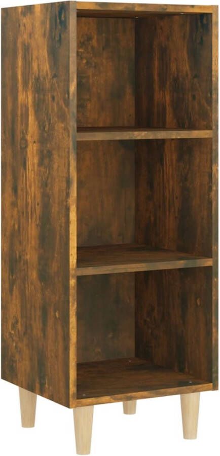 VidaXL -Dressoir-34 5x32 5x90-cm-bewerkt-hout-gerookt-eikenkleurig