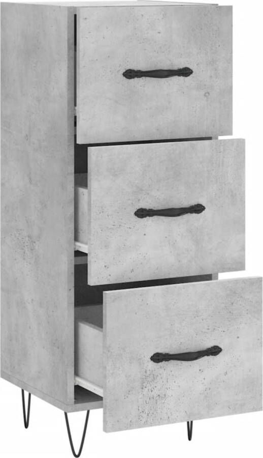 VidaXL -Dressoir-34 5x34x90-cm-bewerkt-hout-betongrijs - Foto 9