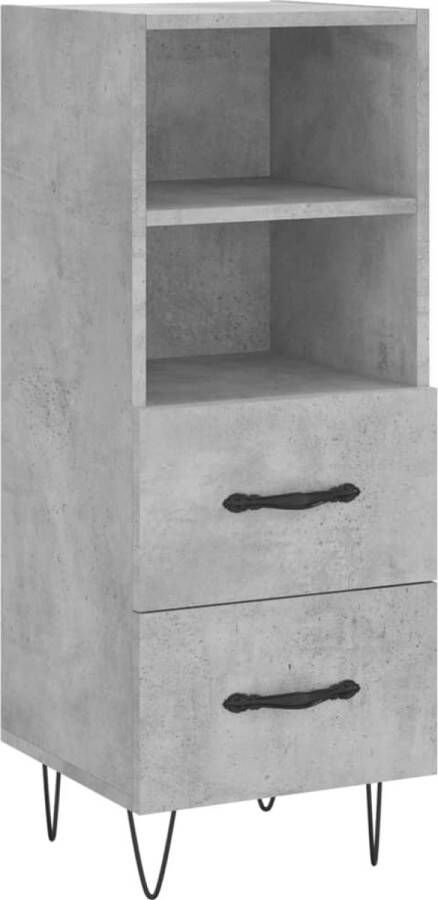 Prolenta Premium INFIORI Dressoir 34 5x34x90 cm bewerkt hout betongrijs - Foto 4