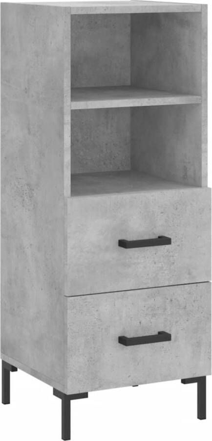 Prolenta Premium INFIORI Dressoir 34 5x34x90 cm bewerkt hout betongrijs - Foto 5